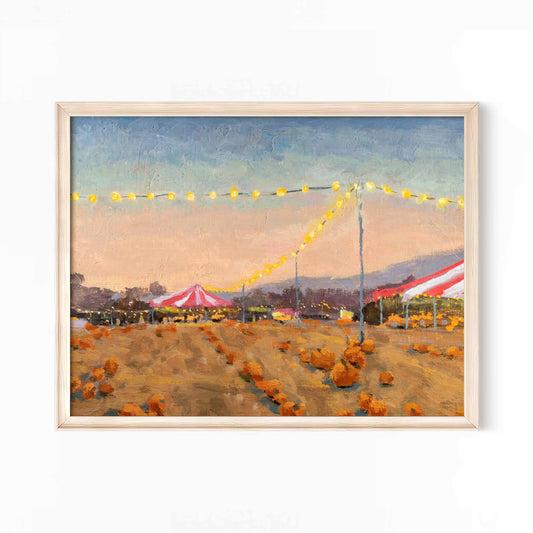 An Evening at the Pumpkin Patch - Art Print