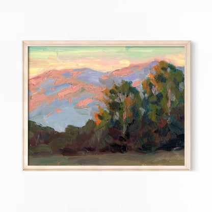 California Hills at Sunset - Art Print